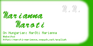 marianna maroti business card